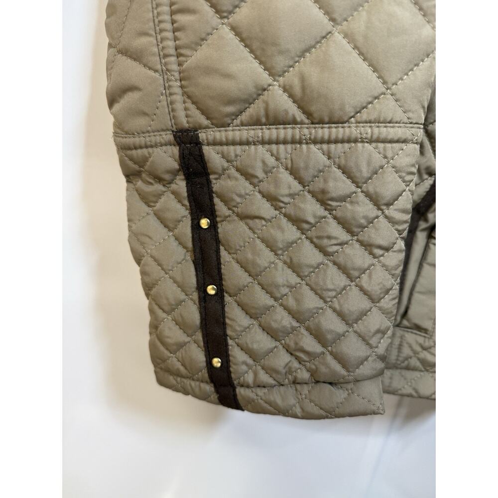 Weatherproof Quilted Jacket Women's 1X Hooded Vintage Khaki Full Zip NWT - Picture 4 of 11